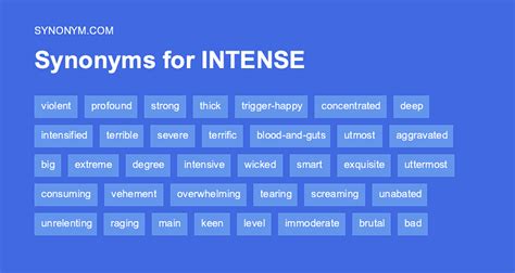 <b>intense</b> <b>synonyms</b>, <b>intense</b> pronunciation, <b>intense</b> translation, English dictionary definition of <b>intense</b>. . Intense synonym